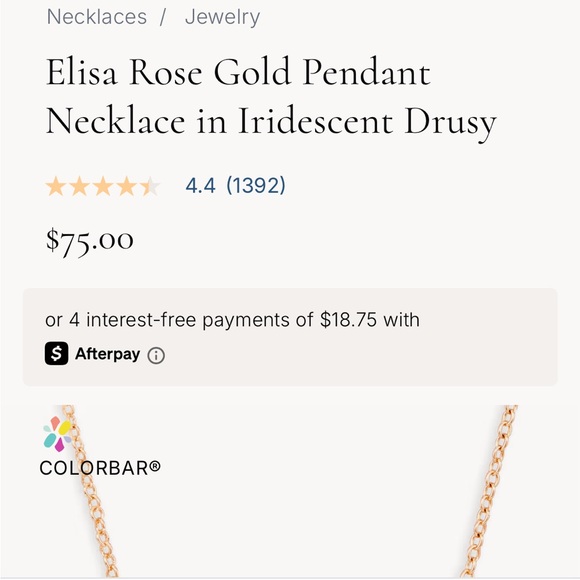 Kendra Scott Necklace with White Pendant - Picture 5 of 5